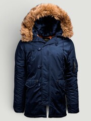Куртка Аляска Alpha Slim Fit N-3B (т. синяя - r.blue/orange)