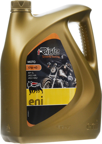 10W-40 Масло моторное полусинтетическое 4-х тактное eni i-Ride moto 4л 154697