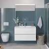 BelBagno UNO-1200-2C-SO-BO База под раковину подвесная с фрезерованными ручками по всей длине фасада с двумя выкатн. ящ., Bianco Opaco, 1200x455x608