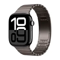 Умные часы Apple Watch Series 10 GPS, 46mm, Jet Black Aluminium Case with Link Bracelet, Slate