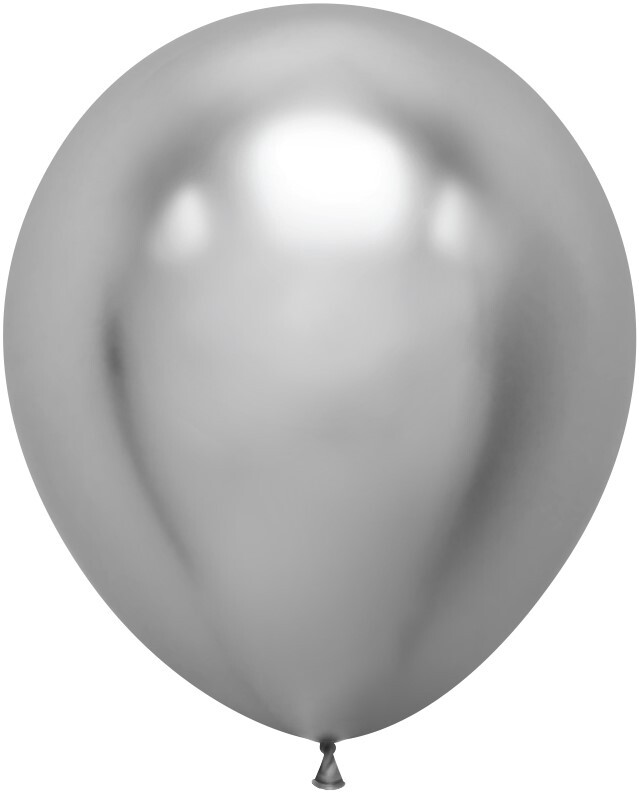 Шар К 18''/45 см, Хром, Серебро, 10 шт.