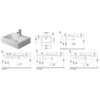 Duravit Vero 452600041 Раковина, шлифованный вариант, без перелива, с 1 отв. под смес., глазурованная задняя стенка, включая крепление, 595x465, цвет: Белый