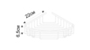 Fixsen Hotel FX-31051-1G Полка угловая, цвет: золото