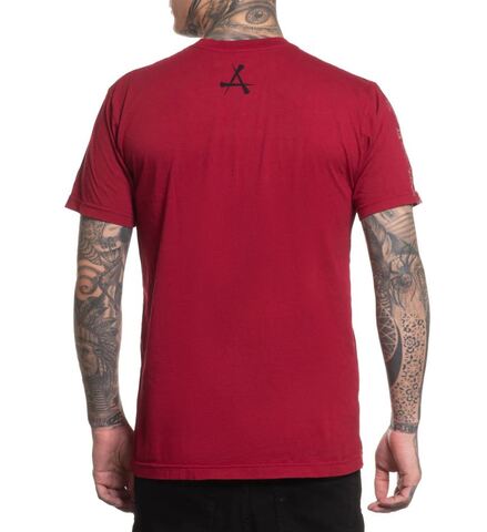 Affliction | Футболка мужская Collapse Tee CHILI PEPPER A29086 сзади