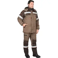 Костюм -РОДОС зимний р. 60-62 св. коричневый с т.коричневым Сириус 108174