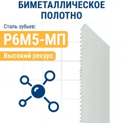 Пилки для сабельной пилы по стали ПРАКТИКА S1122VF BIM, по дер/мет/пласт, шаг 1,8 - 2,6 мм, длина 225 мм, 2 шт (773-552)