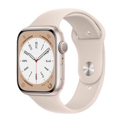 Умные часы Apple Watch Series 8 GPS, 45mm, Aluminium Case with Sport Band M/L, Starlight (Сияющая звезда)