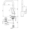Ideal Standard Tesi A6571AA Смеситель для раковины с высоким изливом и донным клапаном