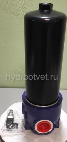 Фото LFBN/HC660IF10D1.1/-L24 - Линейный фильтр гидравлический одинарный модели LF тонкость фильтрации 10 мкм, типоразмер 660, вид присоединения: фланец G11/2, материал корпуса - алюминий, рабочее давление до 100 бар, визуально-электрический (лампа с напряжением 24В) индикатор загрязнения