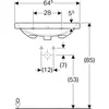 Geberit Acanto 500.621.01.2 Раковина 65x48.2см, белый