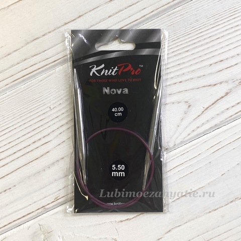 KnitPro Nova Metal круговые спицы 5,5 мм/40 см арт.10356