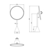 Gessi Cono 45588#031 Настольное поворотное зеркало, цвет: хром