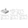 Duravit Vero 452600044 Раковина, шлифованный вариант, без перелива, с 3 отв. под смес., глазурованная задняя стенка, включая крепление, 595x465, цвет: Белый