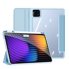 Чехол книжка синего цвета от Dux Ducis для Xiaomi Pad 7 и 7 Pro, серия Toby Series Case, с функцией пробуждения и сна