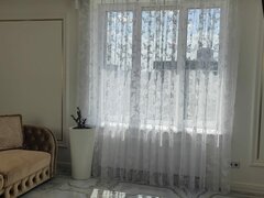 Тюль INVA жаккард с рельефным рисунком "Бабочки" 250х300/белый