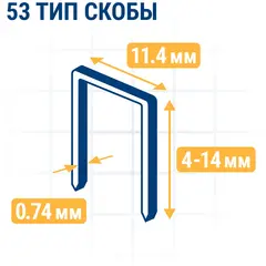Степлер механический ПРАКТИКА скобы 4-14 мм, тип 53, серия Мастер, регулировка удара (775-730)