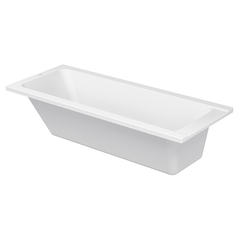 Duravit D-Code 700099000000000 Ванна акриловая прямоугольная 1700х500 мм см, встраиваемая, с 1 наклоном для спины, выпуск центральный , цвет белый фото