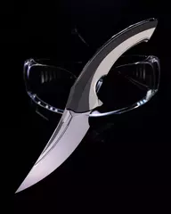 Фото Складной нож Lamella Black DLC Rike Knife, сталь CPM 20CV, рукоять титан