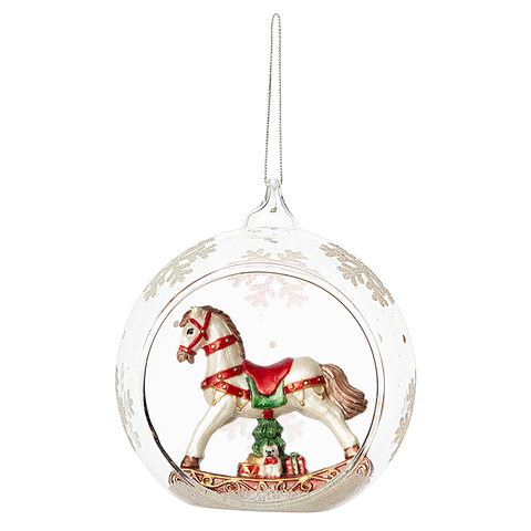 Фото: Ёлочная игрушка festive horse из коллекции new year essential - основной вид