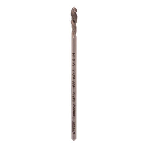Метчик М 3,0х0,5 (Машинный, левый, винт.) DIN376 HSSE 6h C/2-3P R35 56мм Volkel 34726