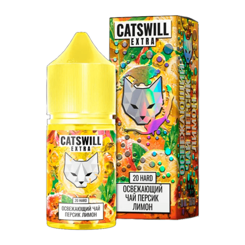 Жидкость CATSWILL EXTRA Salt 2% HARD 30 ml - Освежающий чай Персик Лимон