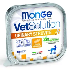 Влажный корм диетический Monge VetSolution Cat Urinary Struvite Уринари Струвит для кошек при заболеваниях мочеполовой системы и струвитном течении МКБ 100г - 24 шт