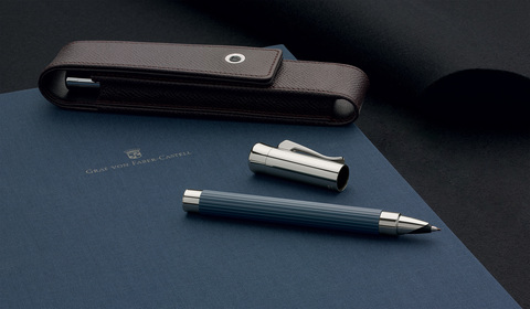 Книжка записная в льняном переплете Graf von Faber-Castell A4 Night Blue