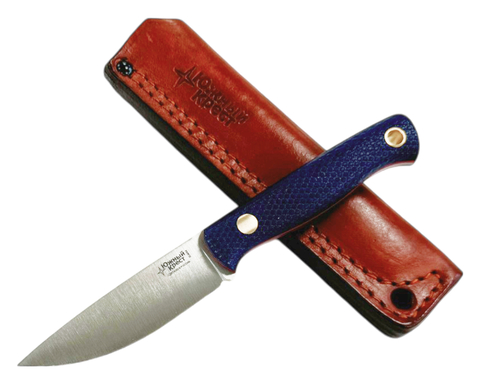 Нож Small, сталь Elmax, Микарта синяя насечка, 232.1456 конв.