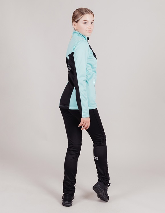 Детская лыжная куртка  Nordski Jr Base mint-black - 3