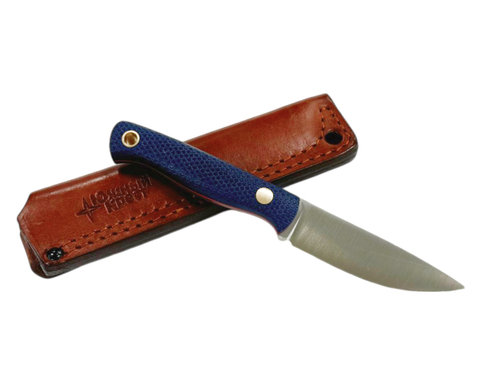 Нож Small, сталь Elmax, Микарта синяя насечка, 232.1456 конв.