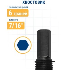 Адаптер для биметаллических коронок ПРАКТИКА 32-210мм, шестигранный хвостовик (036-094)