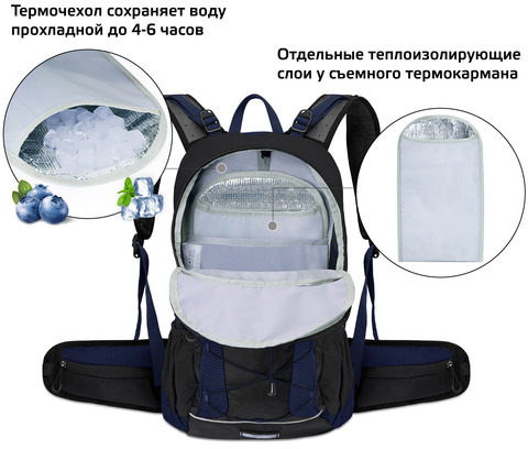 Картинка рюкзак туристический Nevo Rhino 9119-NW Dark Blue - 6