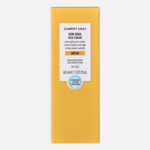 COMFORT ZONE SUN SOUL FACE CREAM SPF30  СОЛНЦЕЗАЩИТНЫЙ КРЕМ ДЛЯ ЛИЦА SPF30, 60 мл