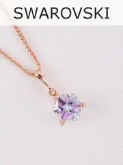 Кулон-кубик Миражи с сиреневым кристаллом Swarovski