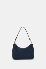 ZARA КОЖАНАЯ СУМКА НА ПЛЕЧО, СИНИЙ