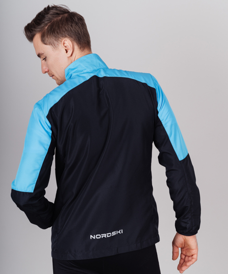 Nordski Sport куртка для бега мужская light blue-black - 2