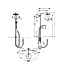 Hansgrohe Croma Select S 26793000 Душевая система внешнего монтажа 122,4 см с верхней лейкой 28х28 см