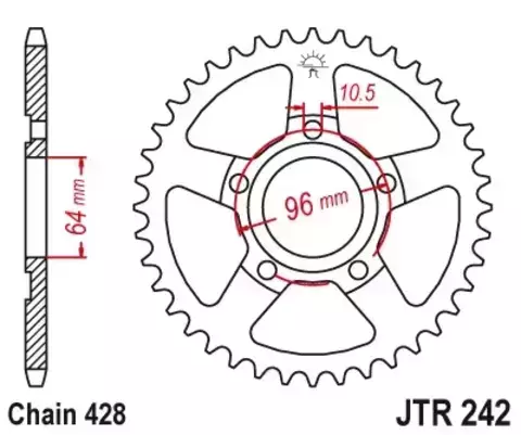 Звезда ведомая JTR242 53