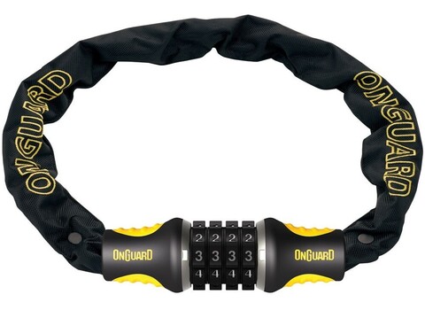 Картинка замок велосипедный OnGuard Chain Lock Combo 120cm x 6mm - 1