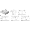 Duravit Vero 452600070 Раковина, шлифованный вариант, без перелива, без отв. под смес., глазурованная задняя стенка, включая крепление, 595x465, цвет: Белый