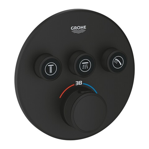GROHE Grohtherm SmartControl 29508KF0 Термостат для встраиваемого монтажа на 3 выхода, фантомный чёрный