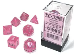 Chessex 7-dice set Borealis - Pink/Silver Luminary