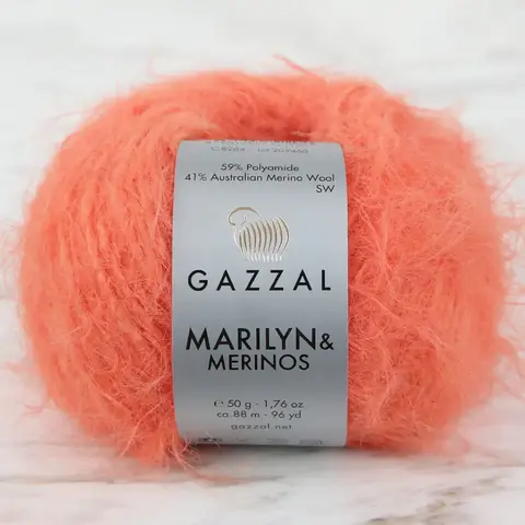 Пряжа Gazzal Marilyn & Merinos 8264 папайя