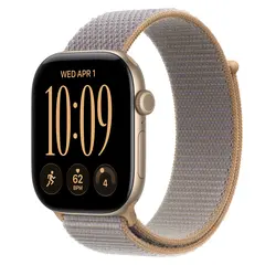Умные часы Apple Watch Series 12 GPS, 46mm, Light Gold Aluminum Case with Chambray Blue Sport Loop