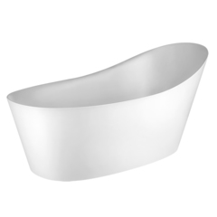 Gessi Cono 45925#521 Ванна отдельностоящая из материала Cristalplant, со сливом, цвет белый матовый фото
