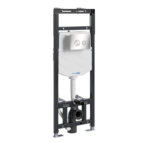 WasserKRAFT Alme 15TLT.010.ME.BN01 Инсталляция для унитаза с клавишей, цвет: никель