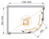 Cezares ANIMA-W-RH-2-120/100-P-CR-L Душевой уголок, цвет: хром