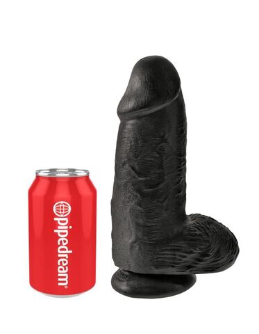 Фаллоимитатор реалистик утолщенный King Cock Chubby - Black черный