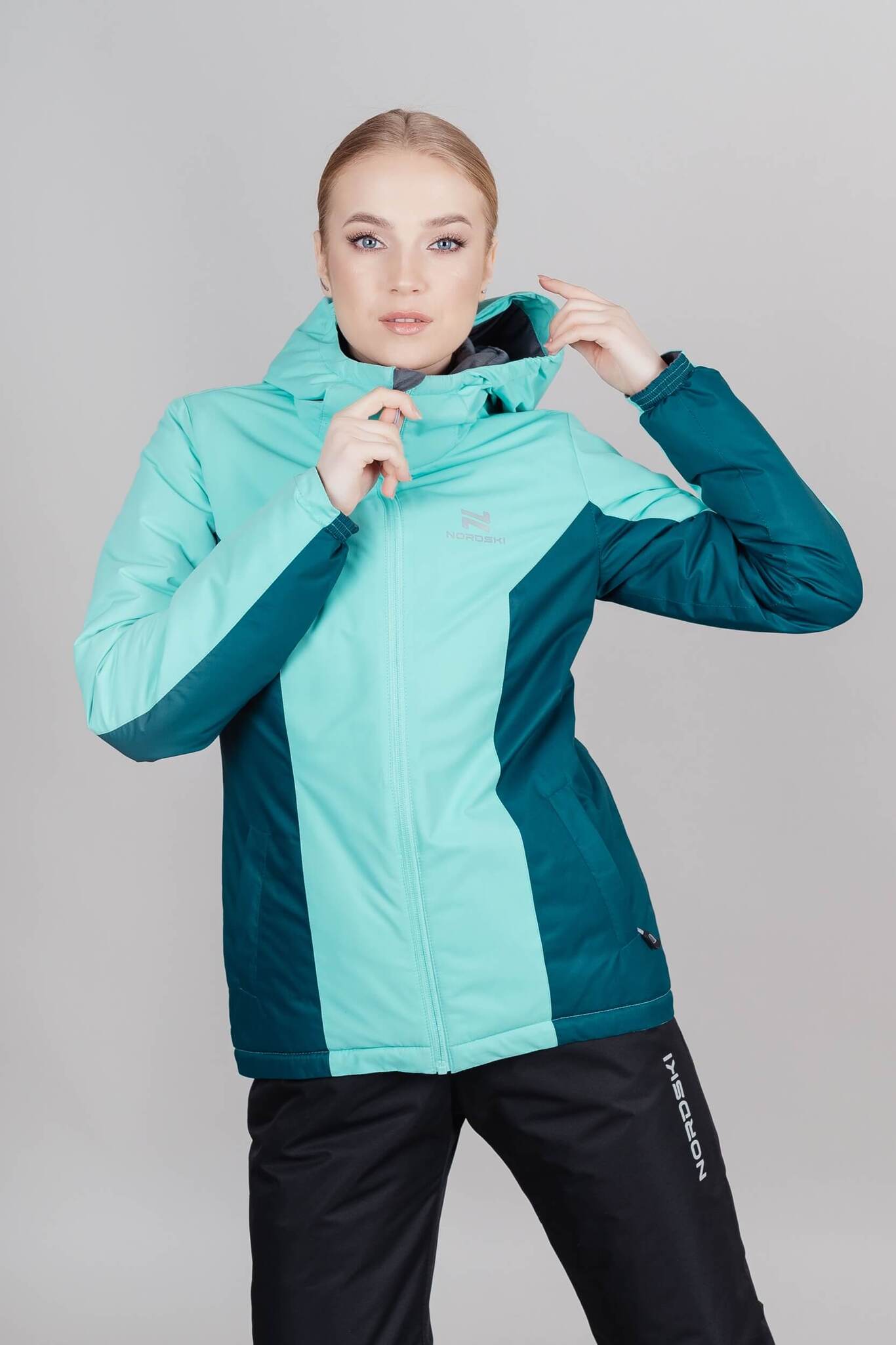 Теплая лыжная куртка женская Nordski Base sky-deep teal - 3