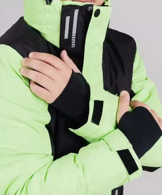 Nordski Jr Extreme горнолыжная куртка детская black-lime - 7